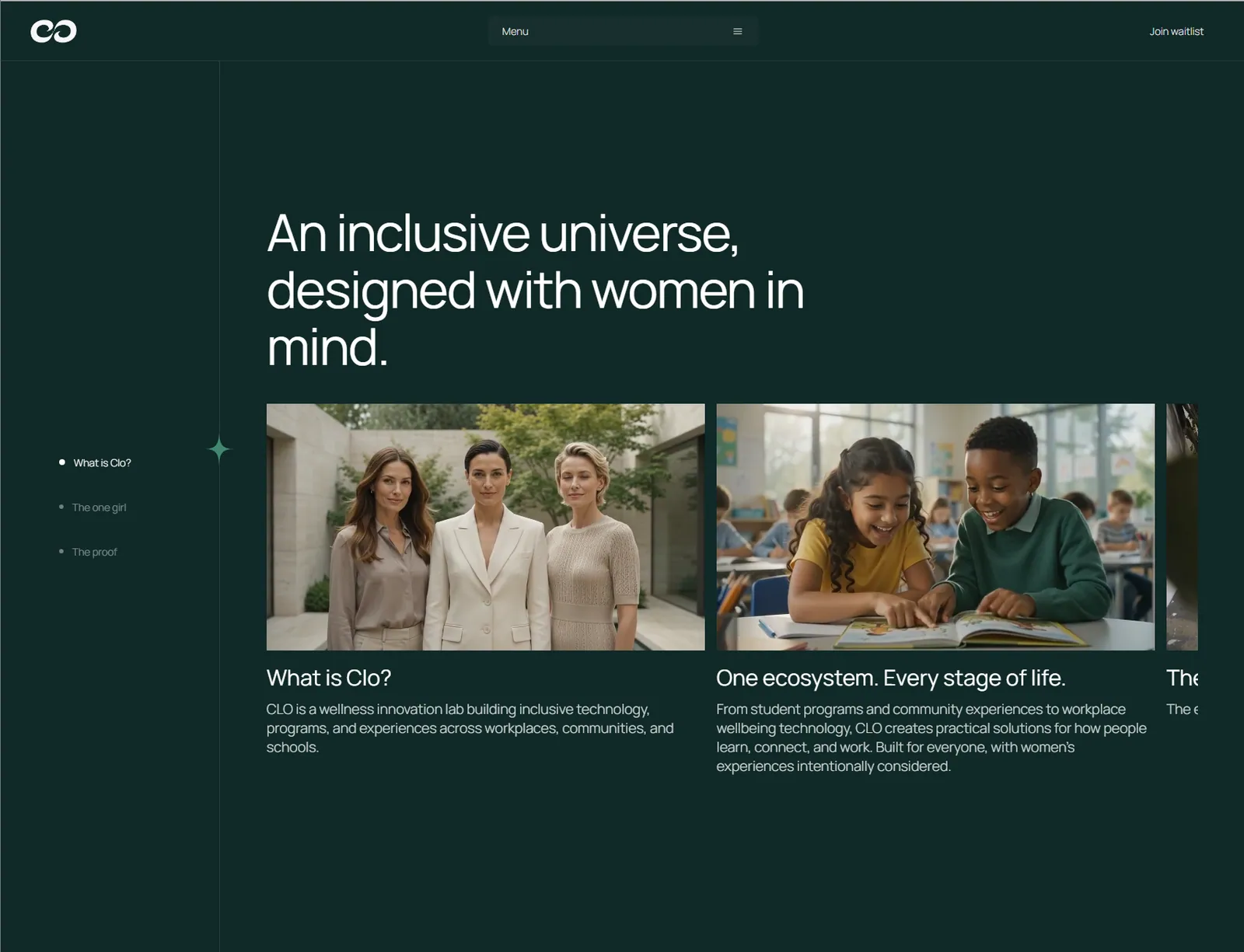 The CLO Woman website