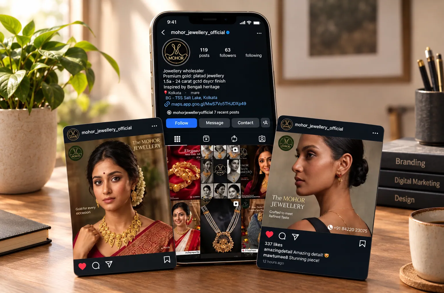 MOHOR Jewellery project shown across devices
